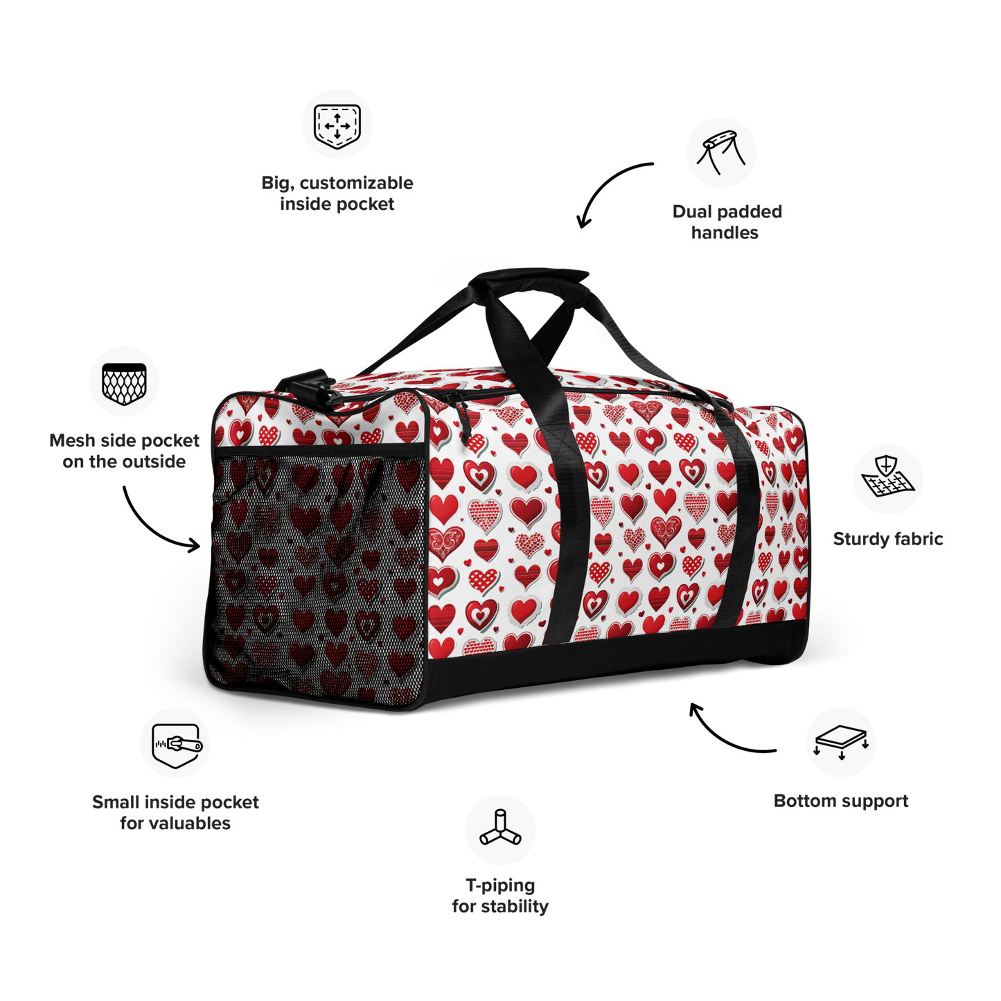 Heart Duffle bag